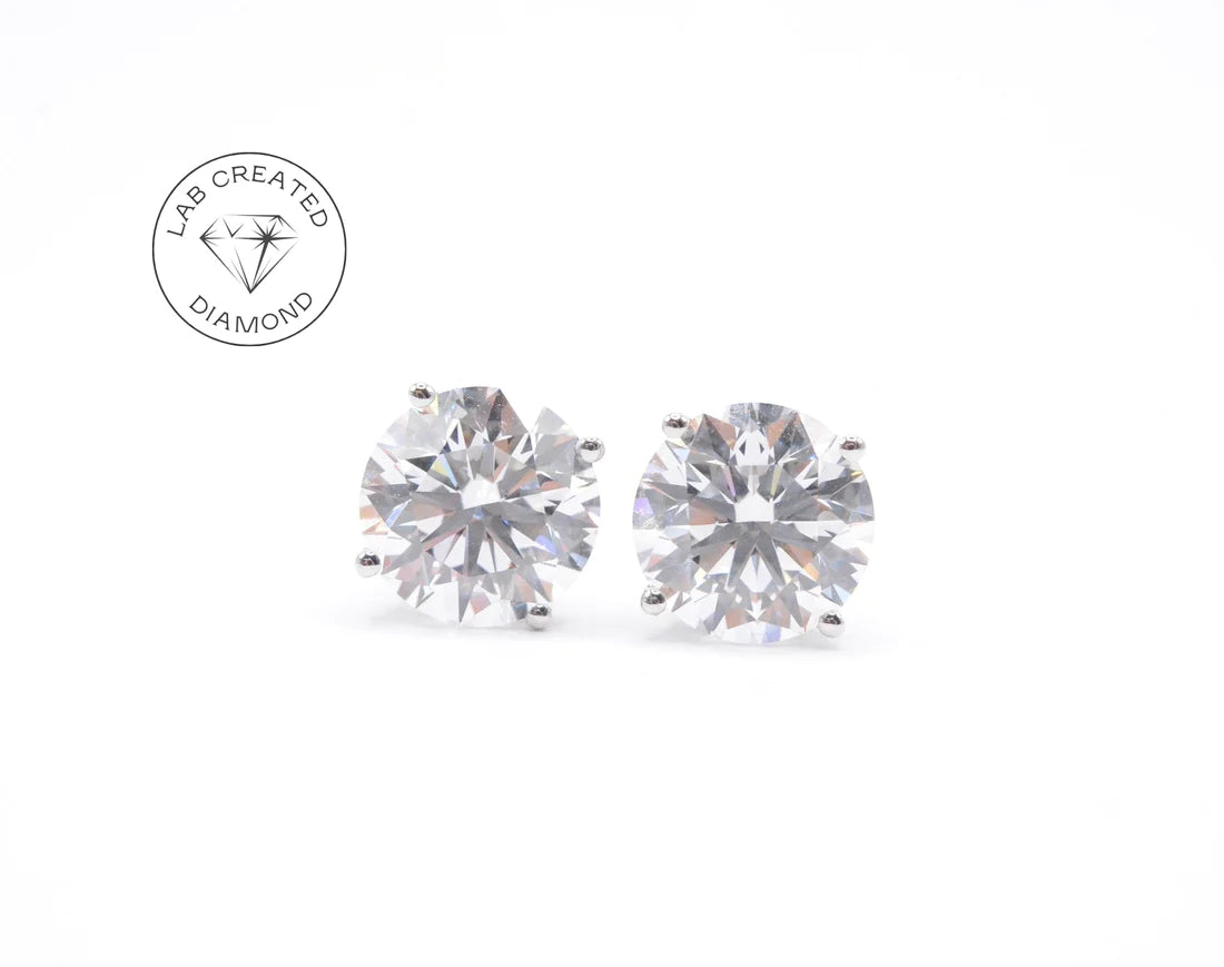 Lab Created Diamond Stud Earrings 