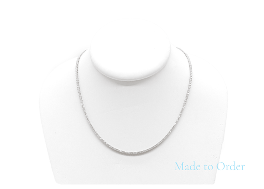2.25mm Made to Order Natural Diamond Tennis Chain 14K Made to Order Natural Tennis Chains