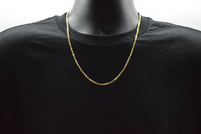 3.6mm Solid Gold Cable Link Necklace