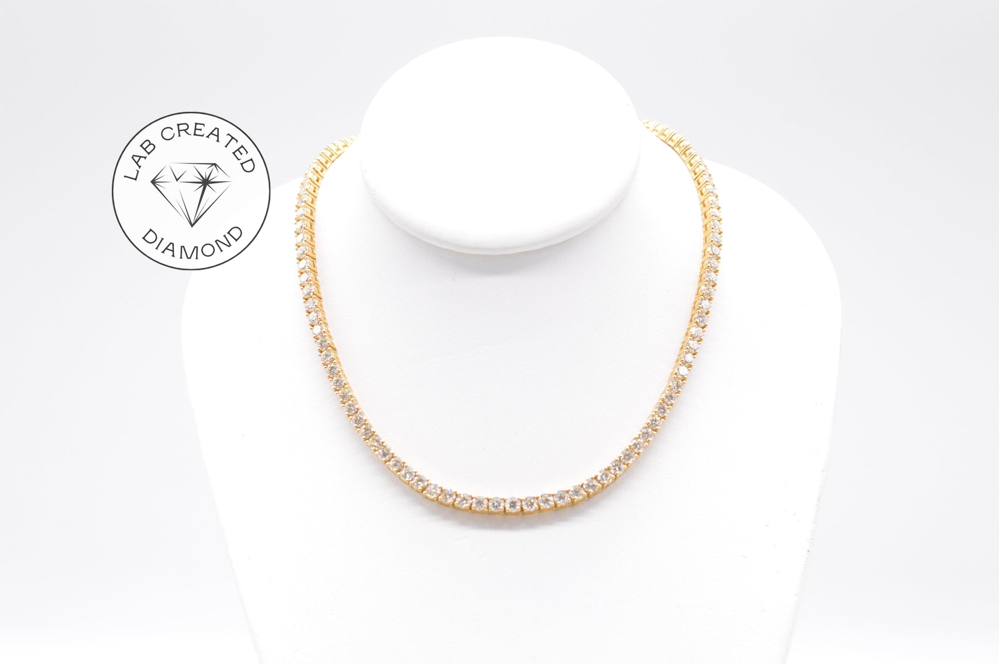 3.25mm Made to Order Lab Grown Diamond Tennis Chain Necklace 14K Made to Order Lab Tennis Chains