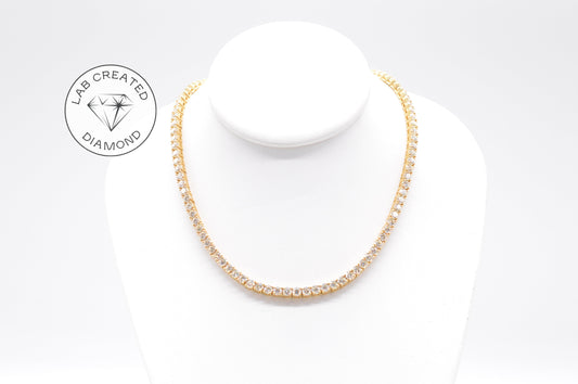 3.25mm Made to Order Lab Grown Diamond Tennis Chain Necklace 14K Made to Order Lab Tennis Chains