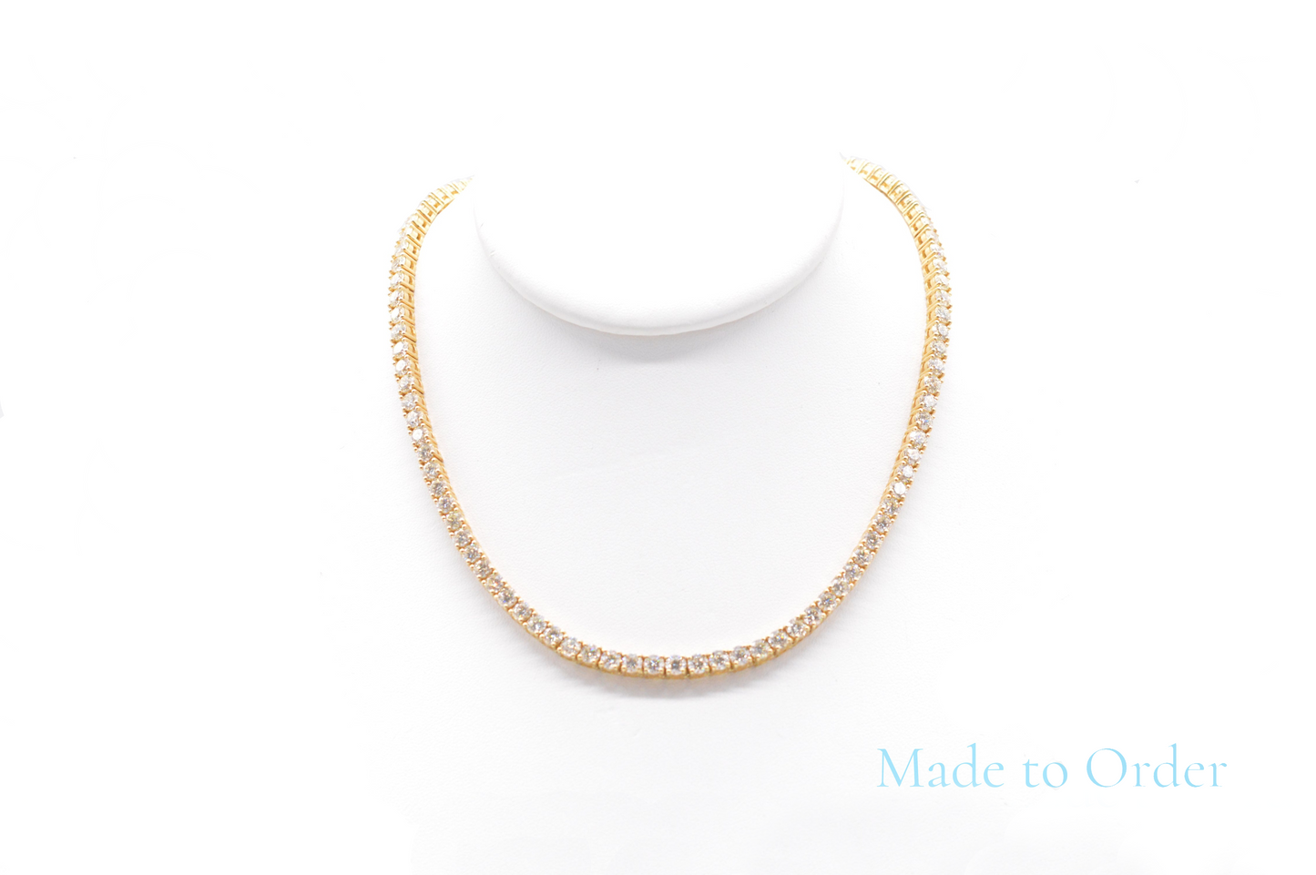 3.75mm Made to Order Natural Diamond Tennis Chain 14K Made to Order Natural Tennis Chains