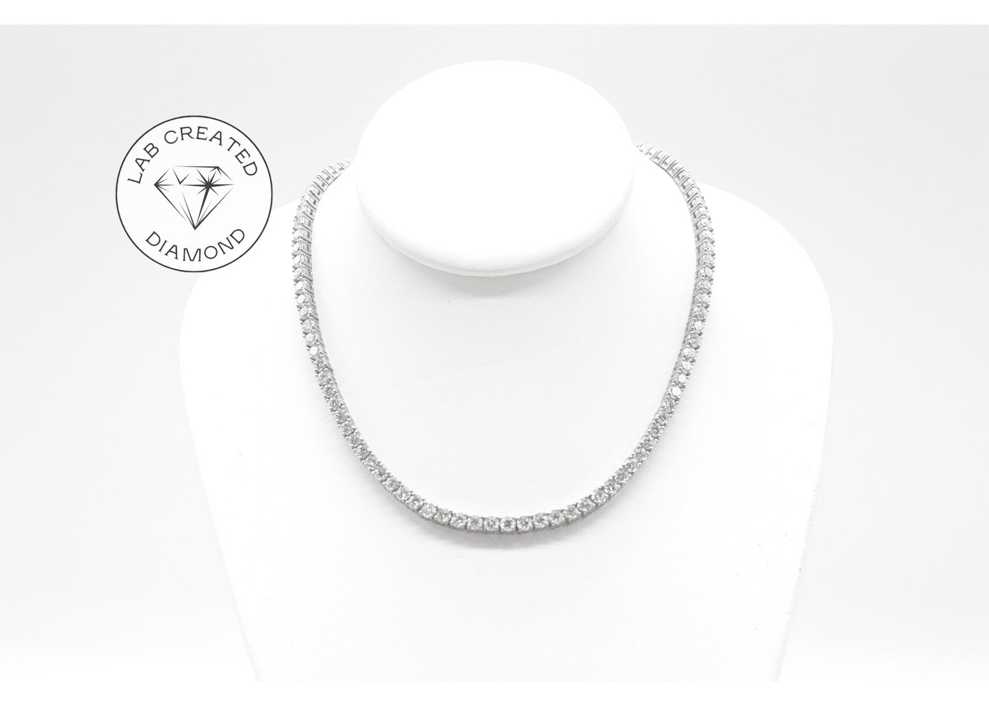 3.25mm Made to Order Lab Grown Diamond Tennis Chain Necklace 14K Made to Order Lab Tennis Chains