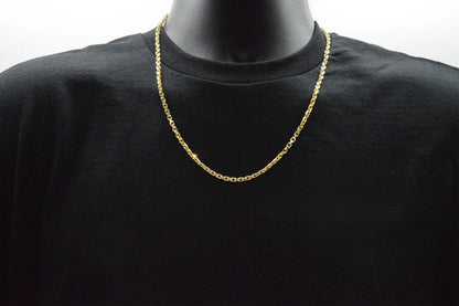 4.4mm Solid Gold Cable Link Necklace