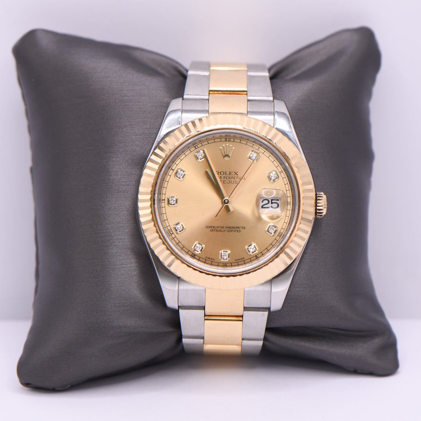 41mm Champagne Dial DateJust 18k yellow gold/Stainless  Mens Luxury Watch