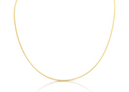 1.3mm Solid Gold Rounded Diamond Cut Franco Chain