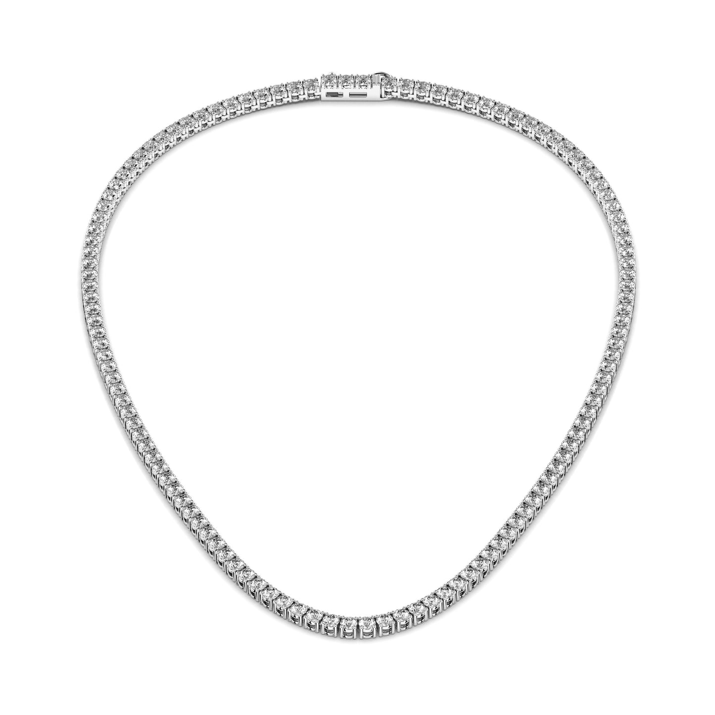 3.5mm Made to Order Lab Grown Diamond Tennis Chain Necklace 14K