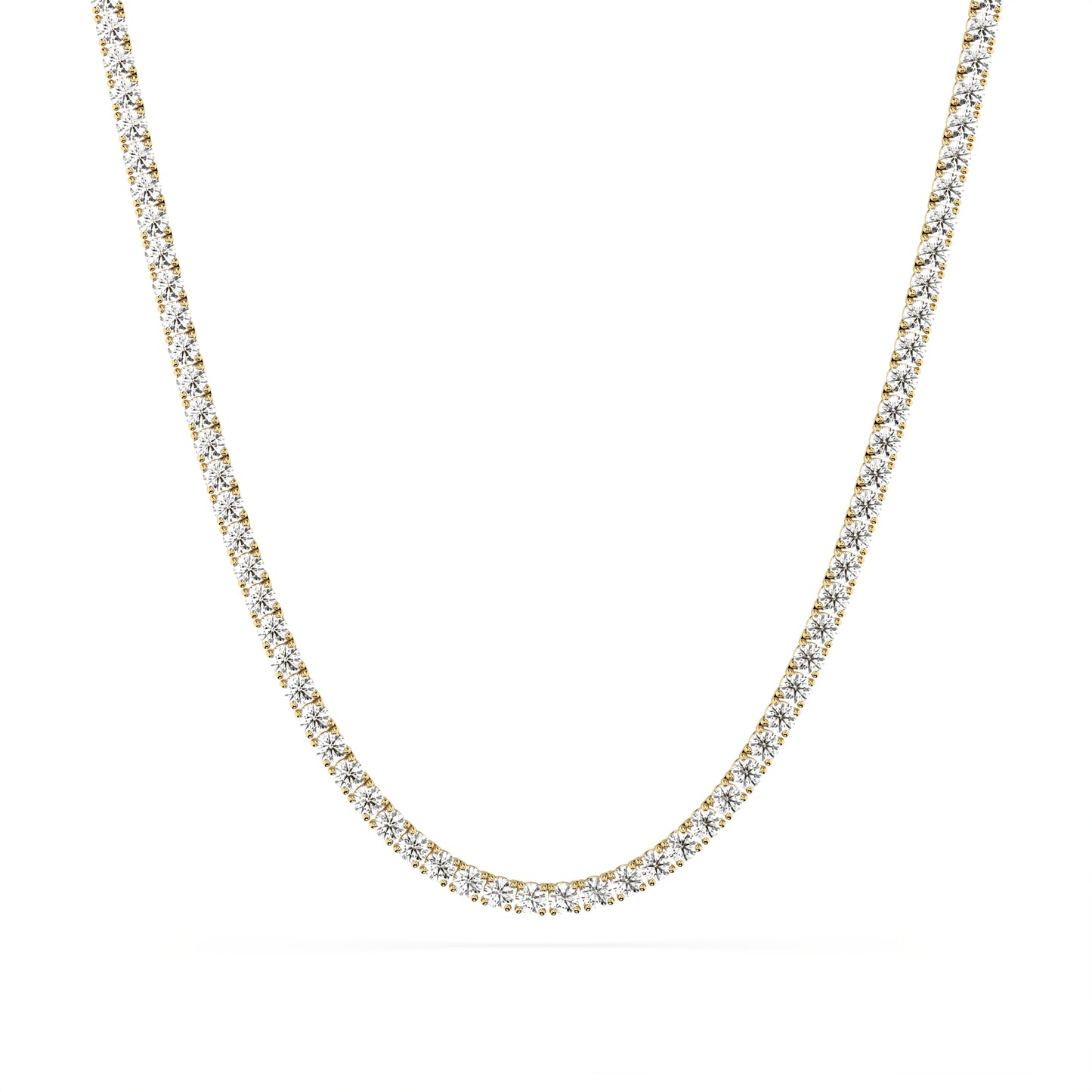 3.5mm Made to Order Lab Grown Diamond Tennis Chain Necklace 14K