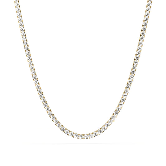 3.5mm Made to Order Lab Grown Diamond Tennis Chain Necklace 14K