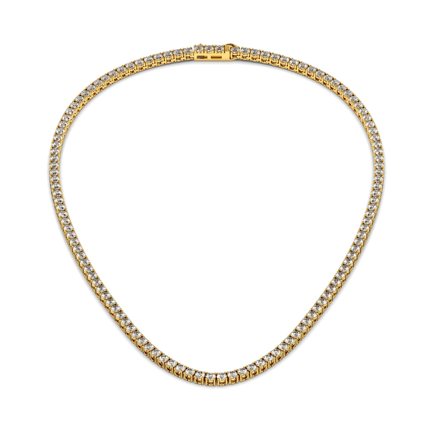 3.5mm Made to Order Lab Grown Diamond Tennis Chain Necklace 14K