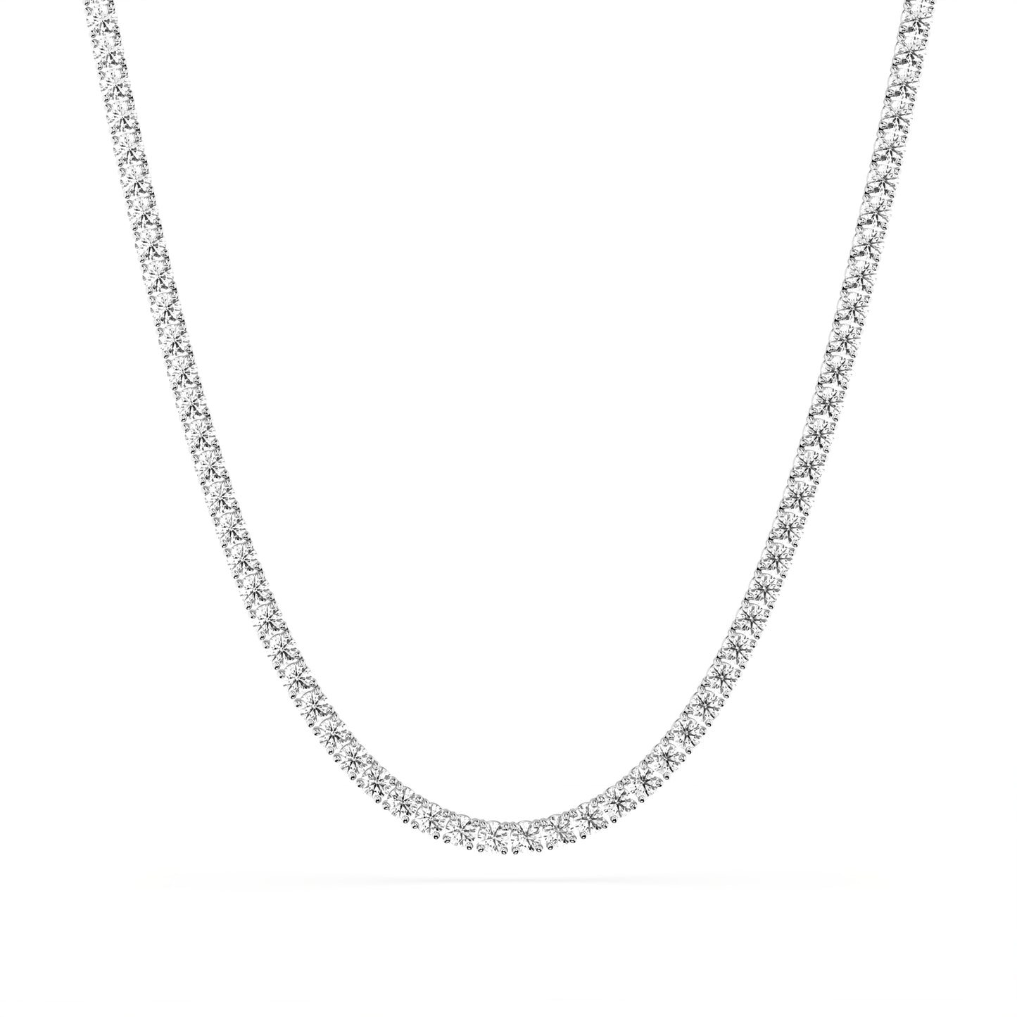 3.75mm Made to Order Lab Grown Diamond Tennis Chain Necklace 14K