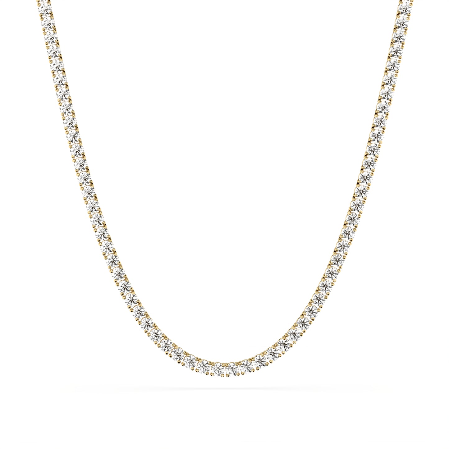 3.75mm Made to Order Lab Grown Diamond Tennis Chain Necklace 14K