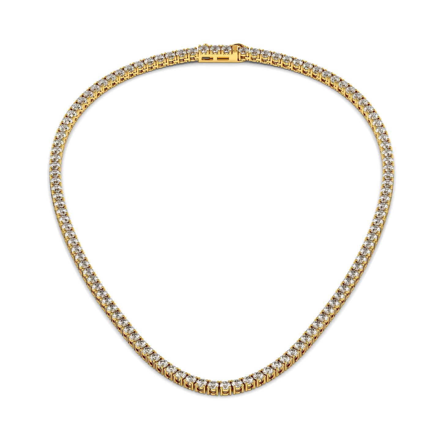 3.75mm Made to Order Lab Grown Diamond Tennis Chain Necklace 14K