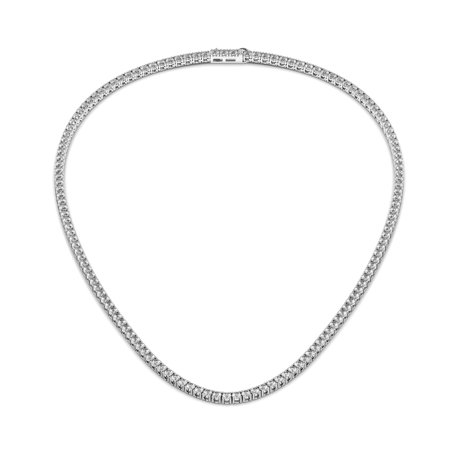 3mm Made to Order Lab Grown Diamond Tennis Chain Necklace 14K