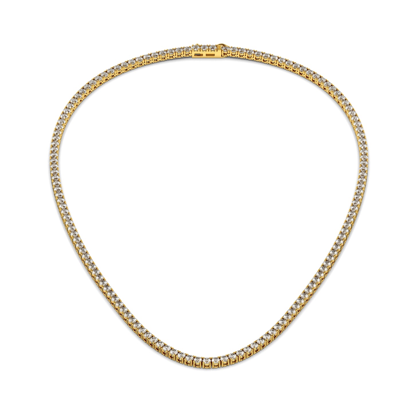 3mm Made to Order Lab Grown Diamond Tennis Chain Necklace 14K