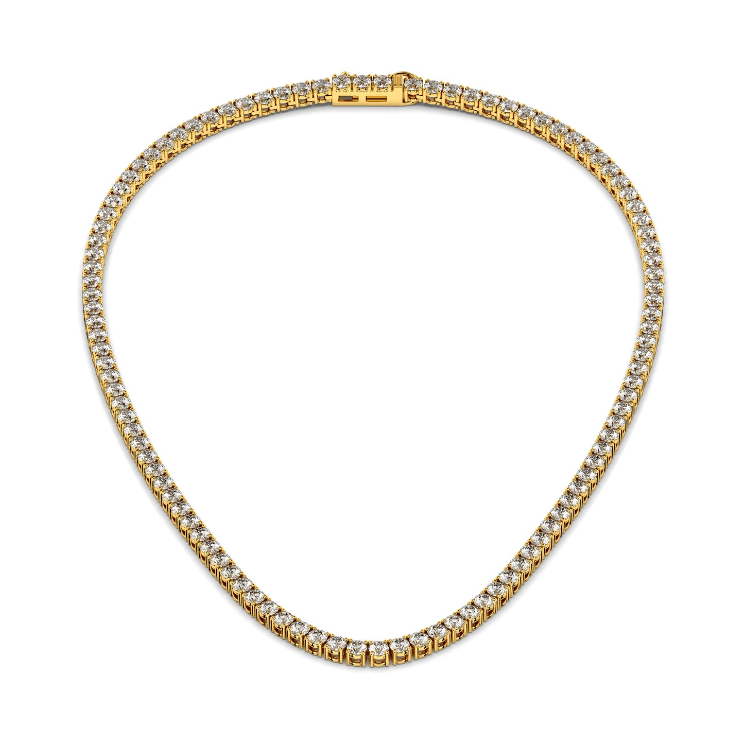 4mm Made to Order Lab Grown Diamond Tennis Chain Necklace 14K