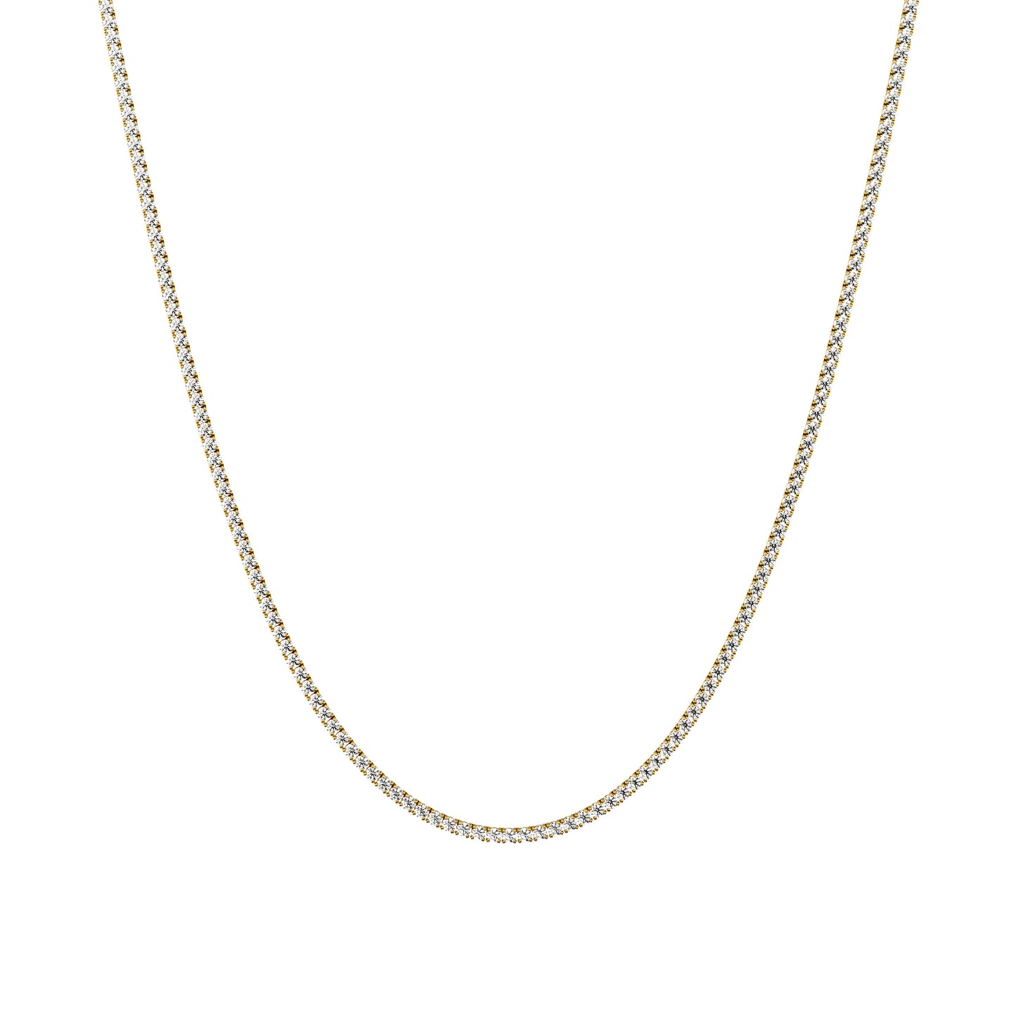 1.75mm Made to Order Lab Grown Diamond Tennis Chain Necklace 14K