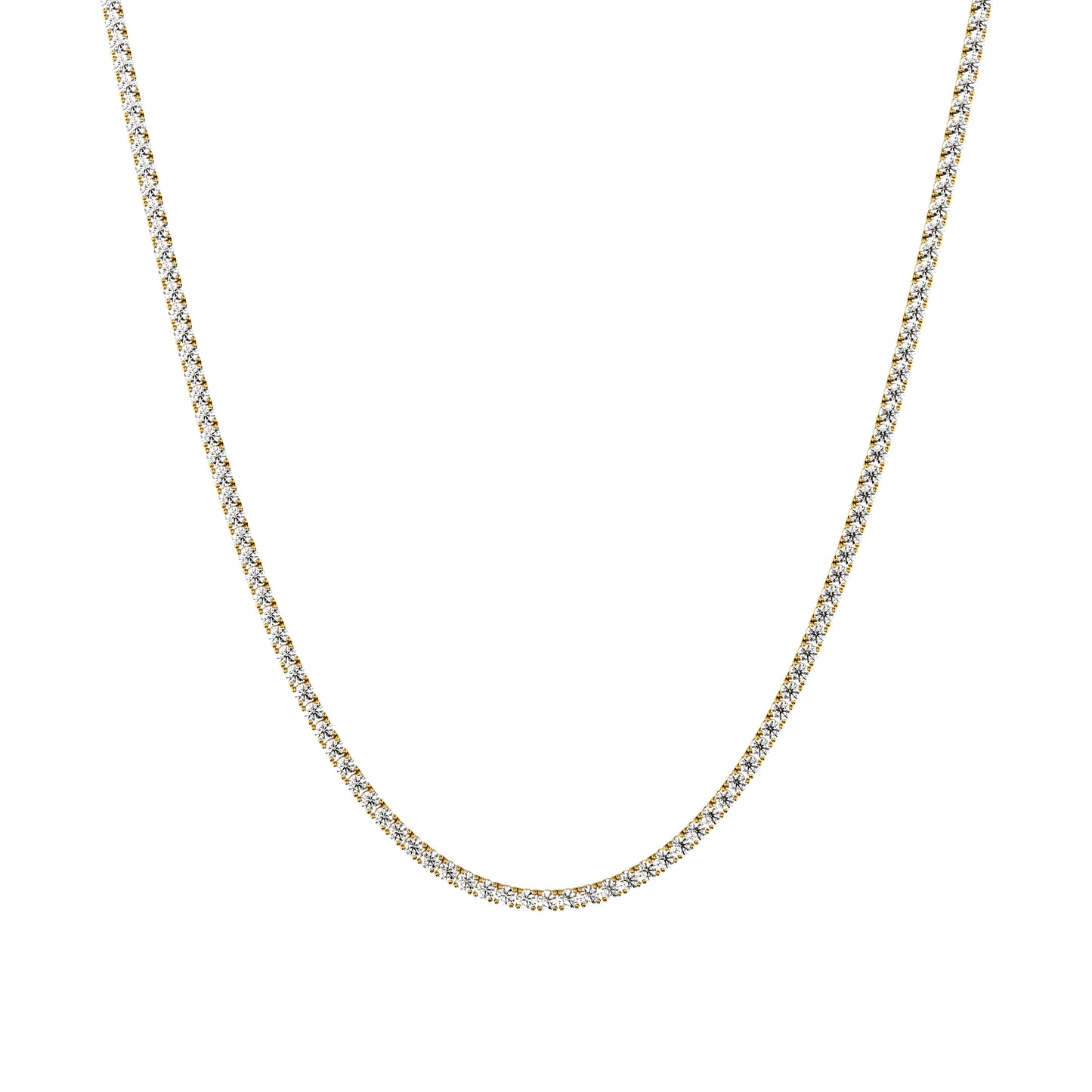 2.25mm Made to Order Lab Grown Diamond Tennis Chain Necklace 14K