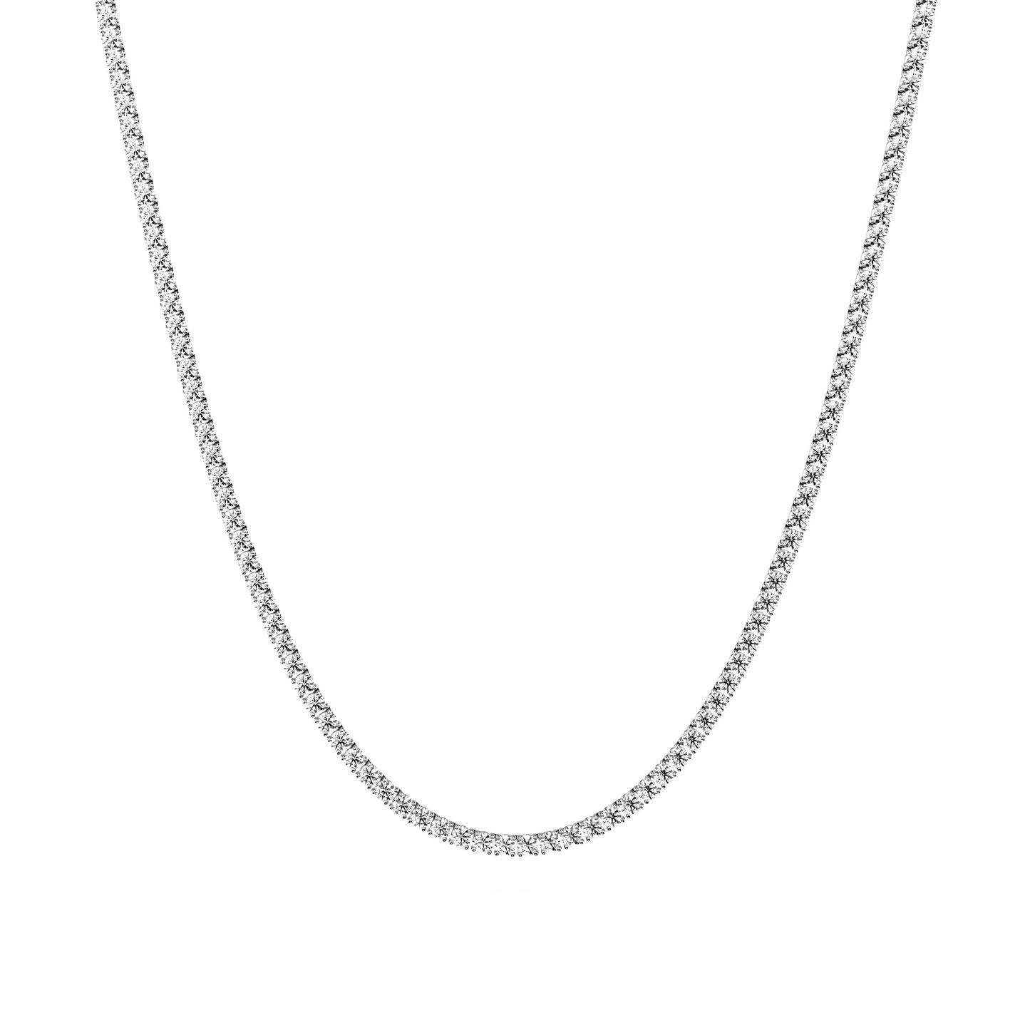 2.5mm Made to Order Lab Grown Diamond Tennis Chain Necklace 14K