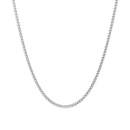 2.5mm Made to Order Lab Grown Diamond Tennis Chain Necklace 14K