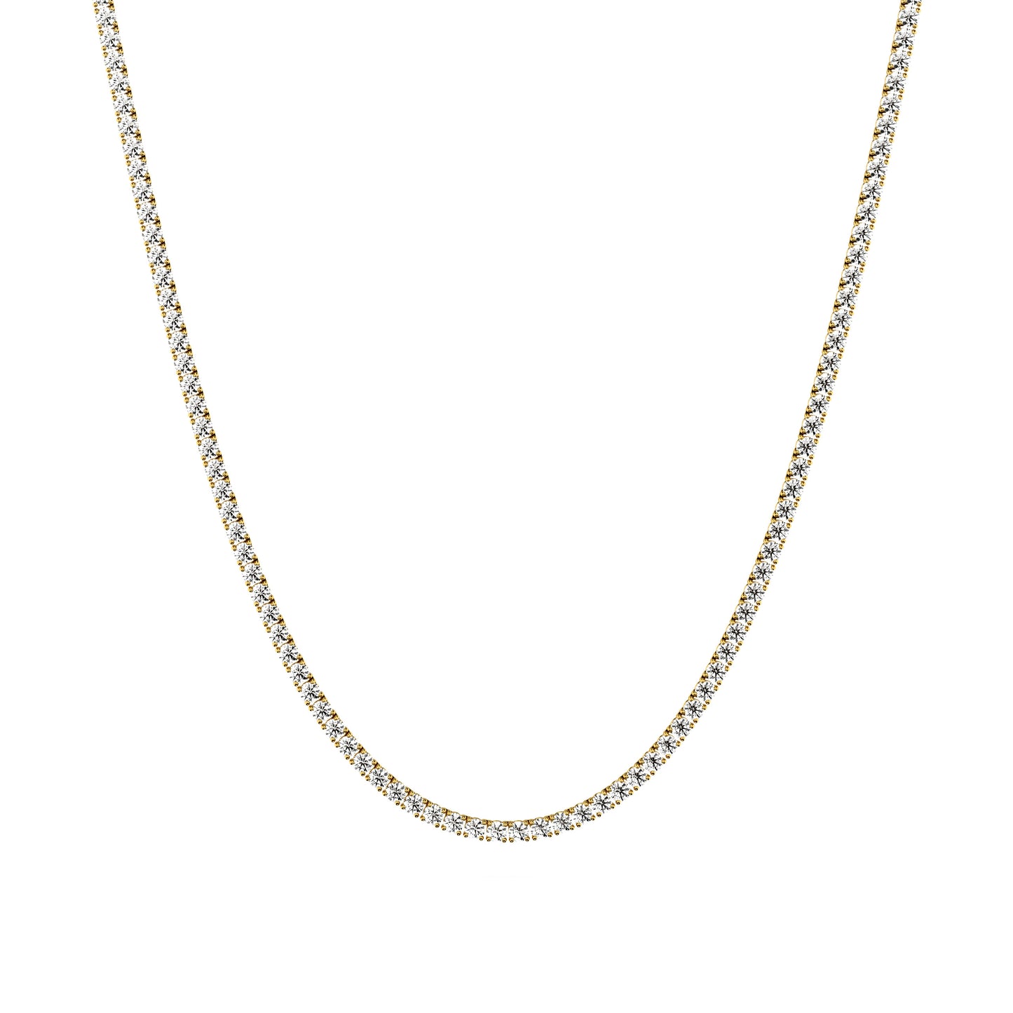 2.5mm Made to Order Lab Grown Diamond Tennis Chain Necklace 14K