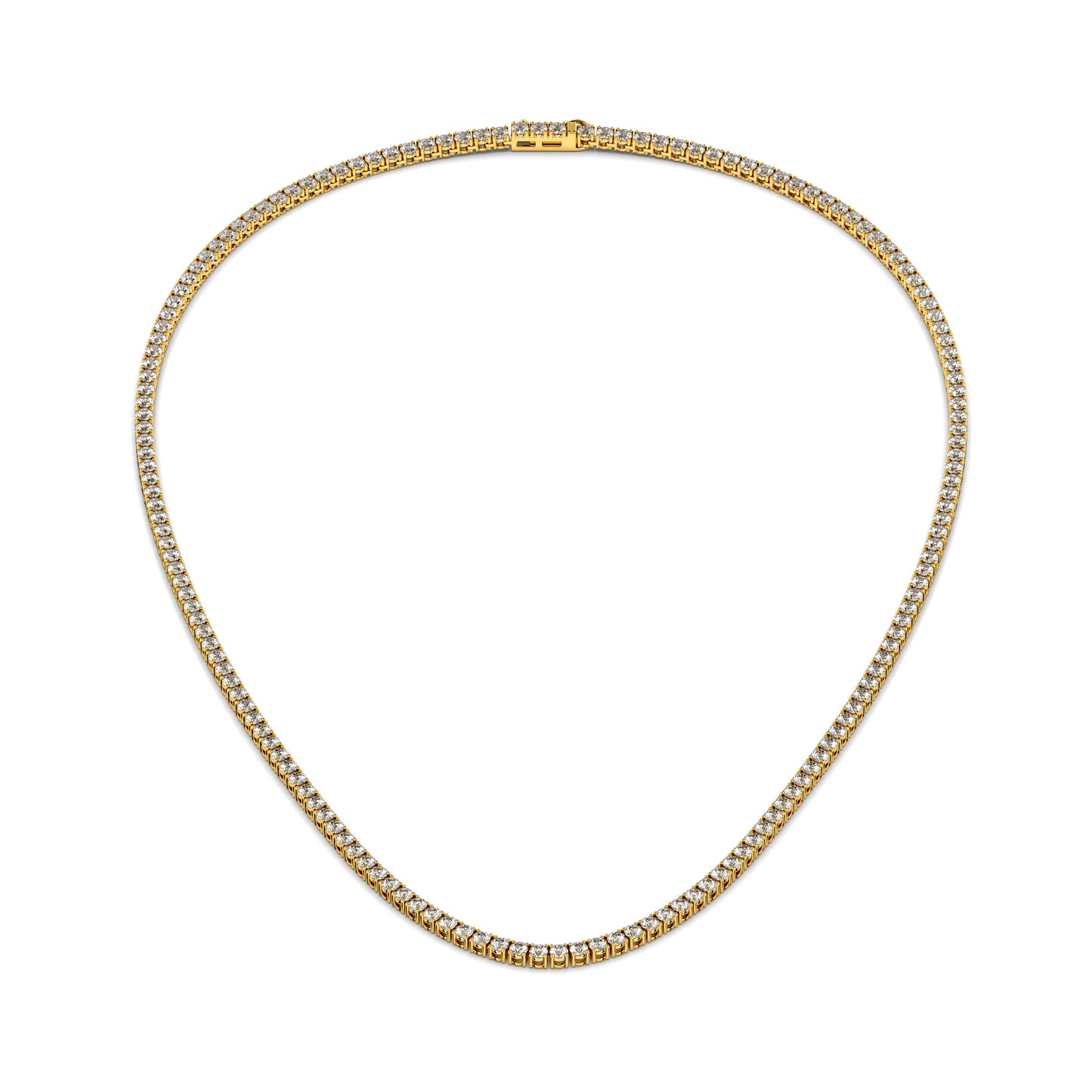 2.5mm Made to Order Lab Grown Diamond Tennis Chain Necklace 14K