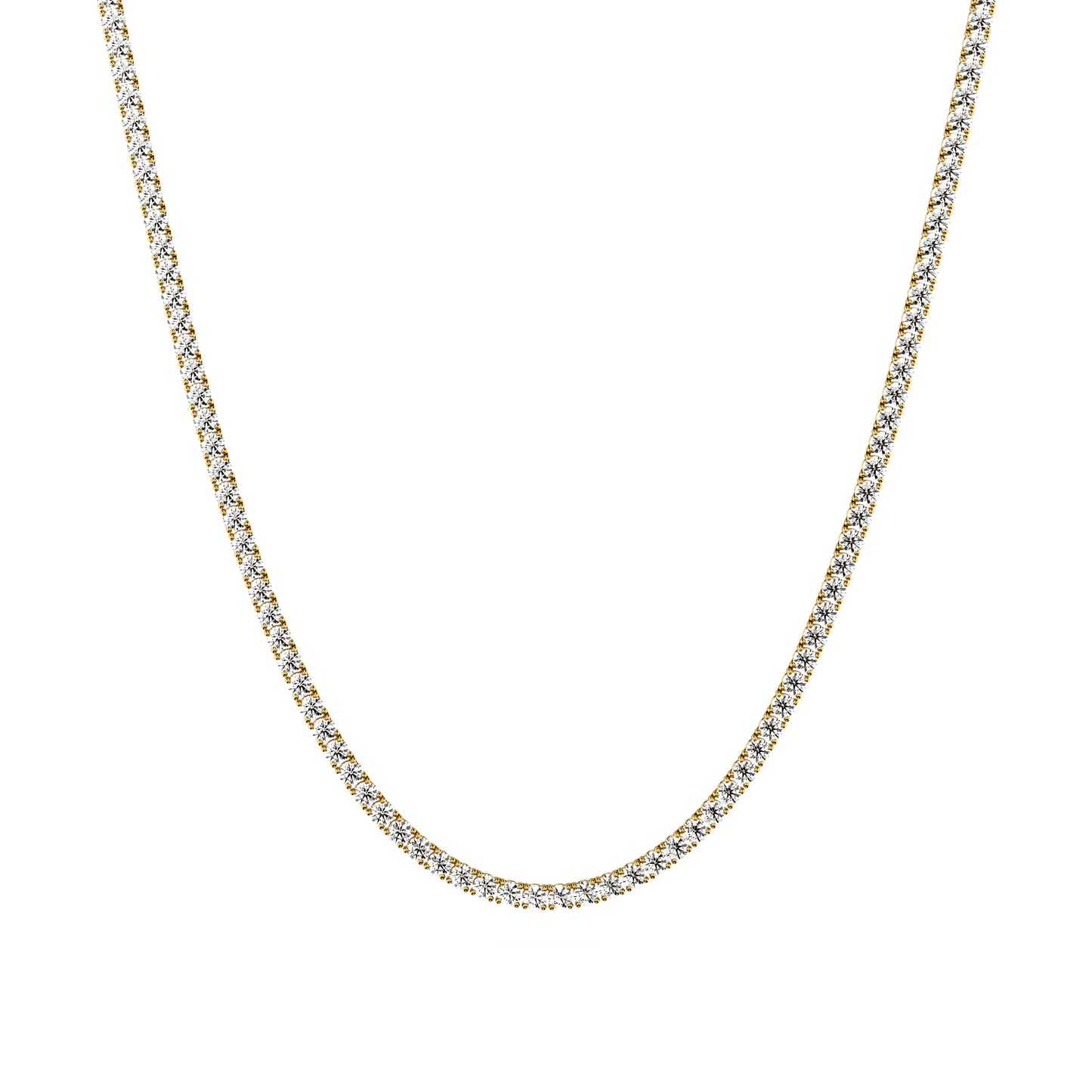 2.75mm Made to Order Lab Grown Diamond Tennis Chain Necklace 14K