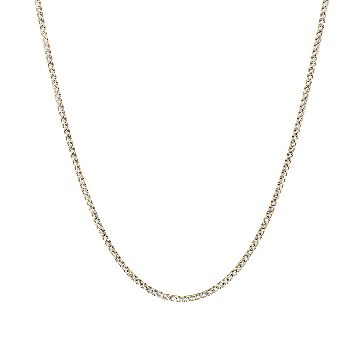 2mm Made to Order Lab Grown Diamond Tennis Chain Necklace 14K