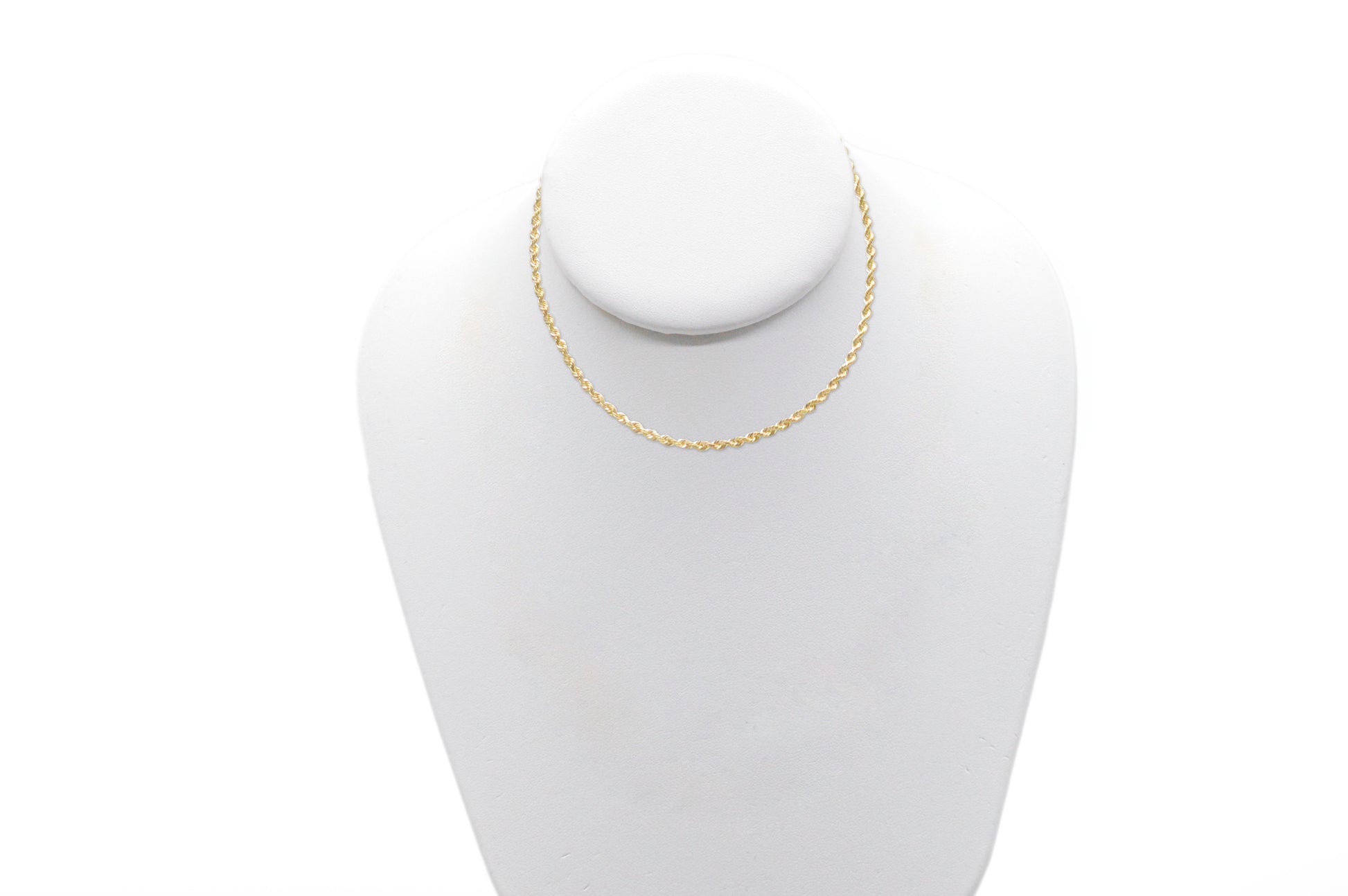2.5mm Solid Gold Diamond Cut Rope Necklace Solid Gold Rope Chains