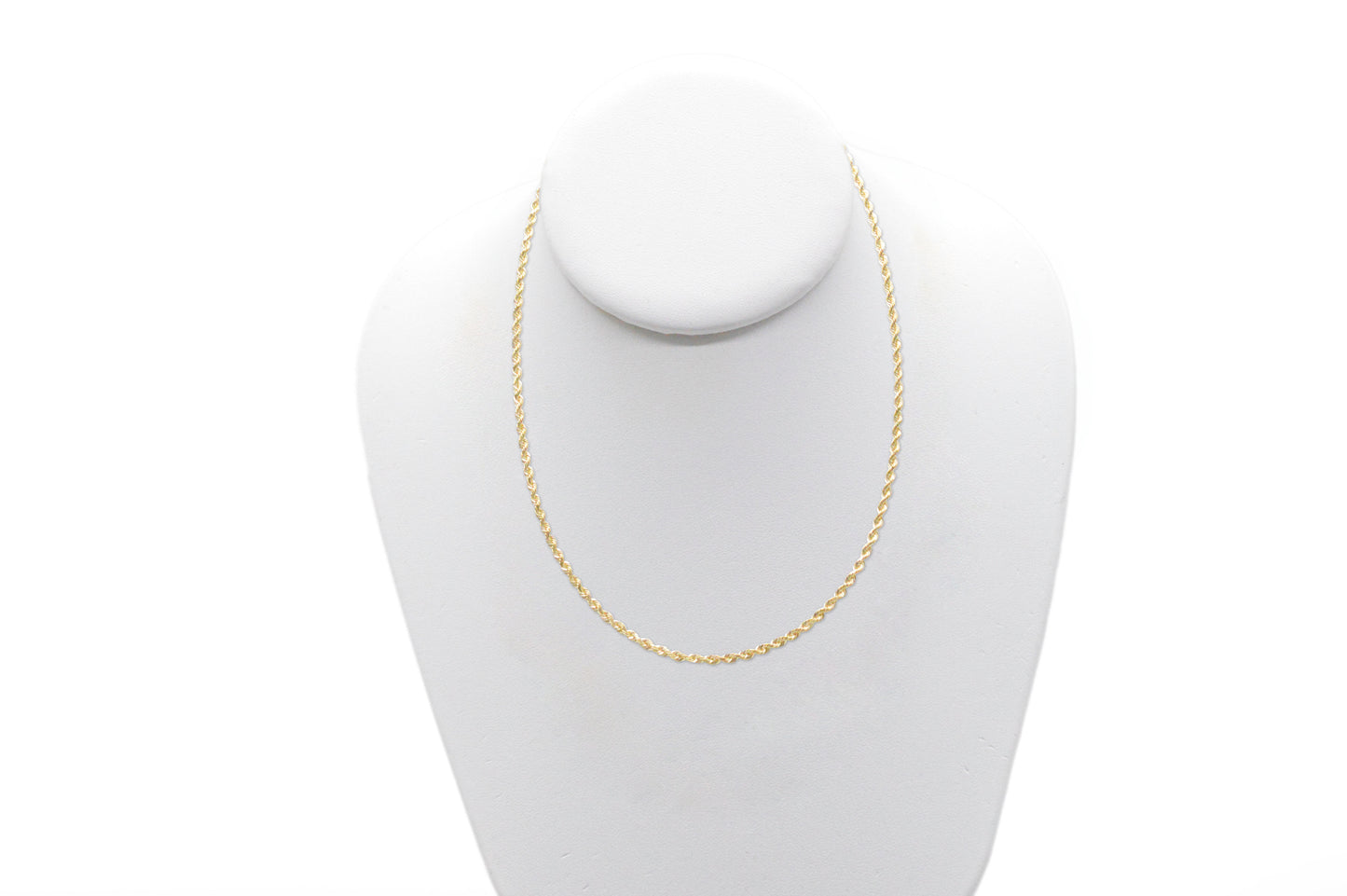 2.5mm Solid Gold Diamond Cut Rope Necklace Solid Gold Rope Chains