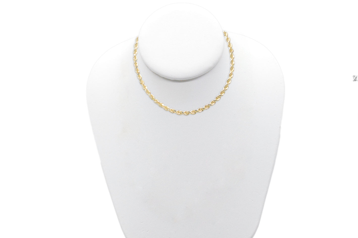 4mm Solid Gold Diamond Cut Rope Necklace Solid Gold Rope Chains