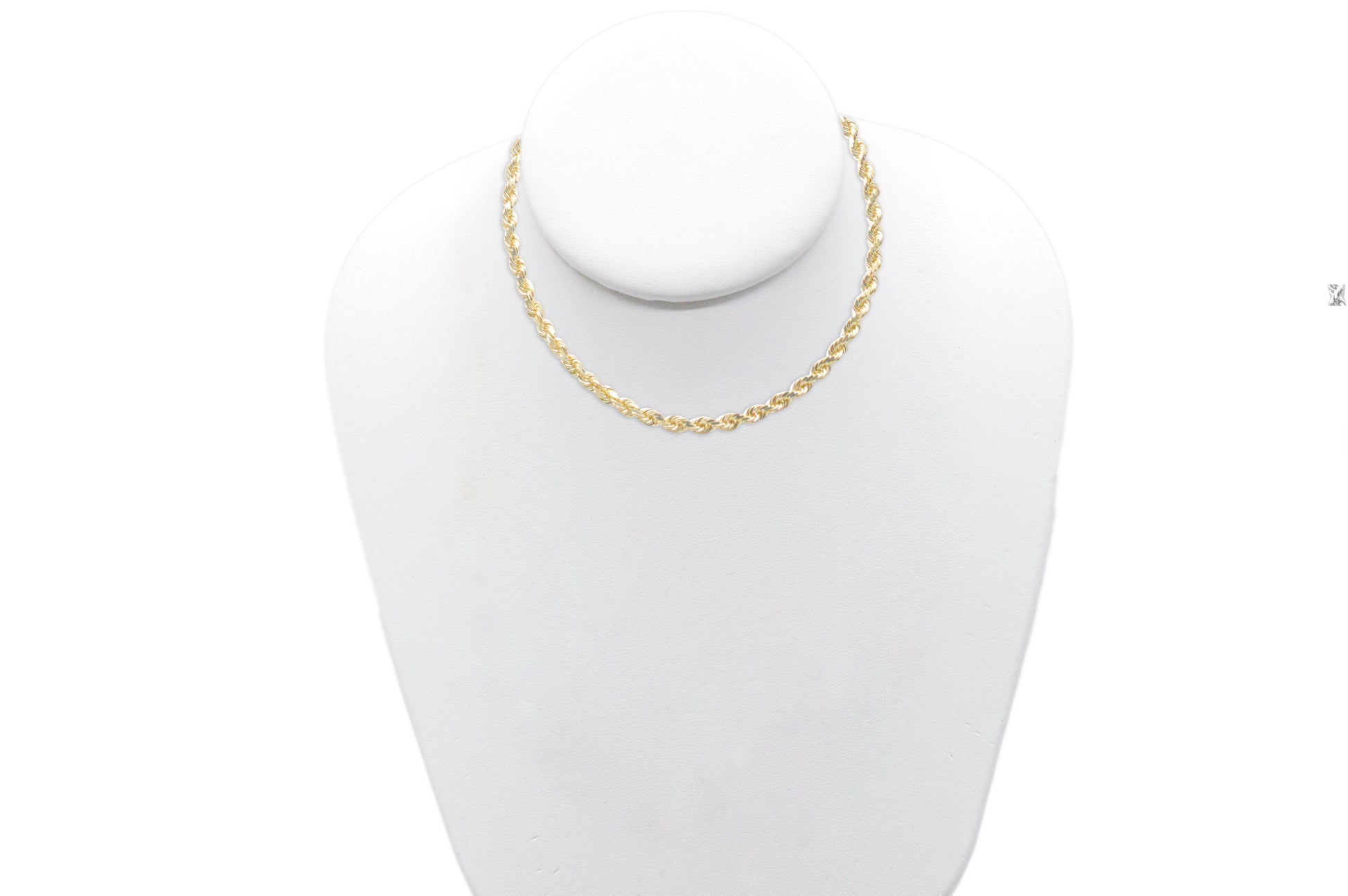 4mm Solid Gold Diamond Cut Rope Necklace Solid Gold Rope Chains