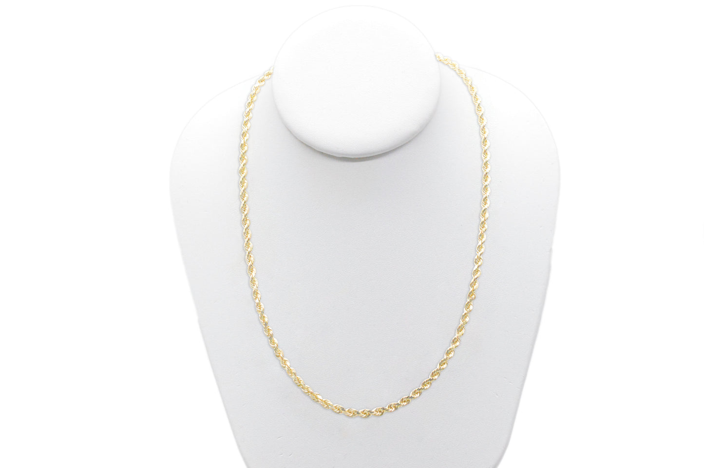 4mm Solid Gold Diamond Cut Rope Necklace Solid Gold Rope Chains