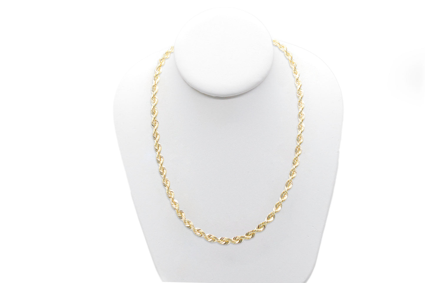 6mm Solid Gold Diamond Cut Rope Necklace Solid Gold Rope Chains