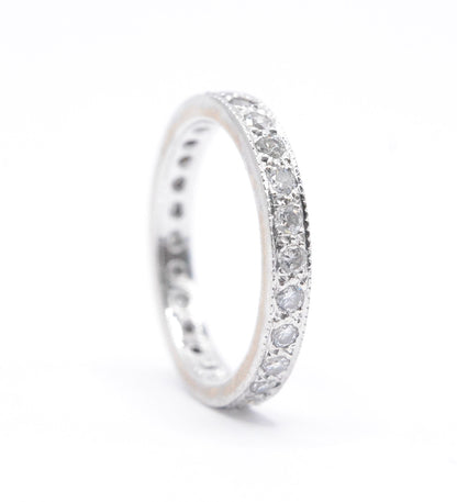 0.52 cttw Diamond Eternity Band Sz.4.5 14K White Gold Eternity Bands