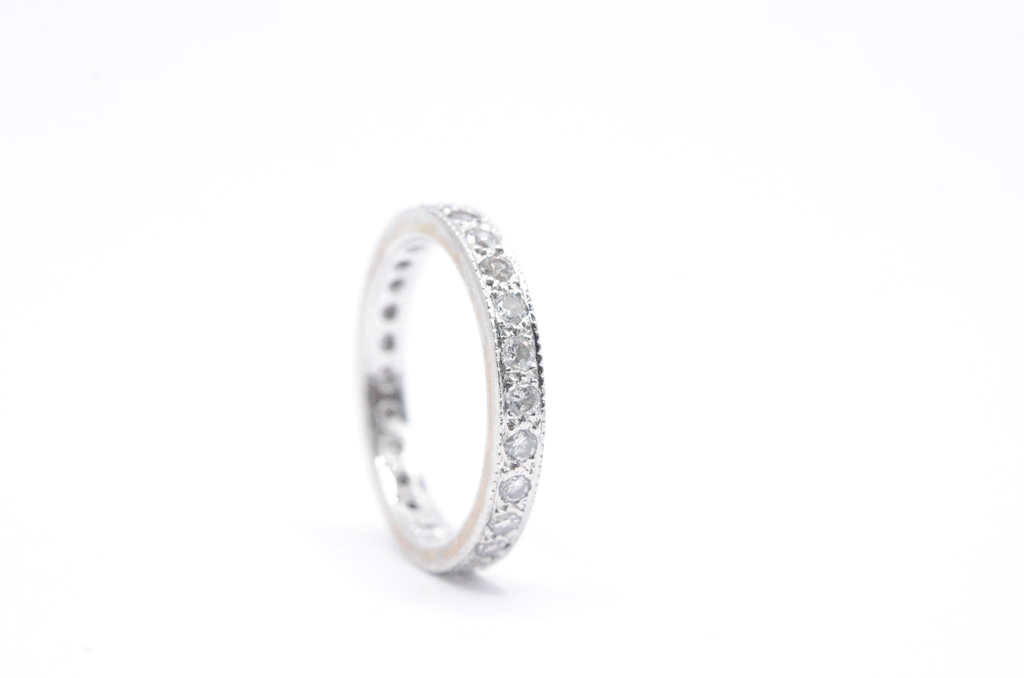 0.52 cttw Diamond Eternity Band Sz.4.5 14K White Gold Eternity Bands