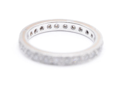 0.52 cttw Diamond Eternity Band Sz.4.5 14K White Gold Eternity Bands