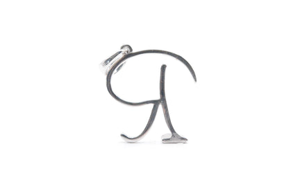 1" 0.84 cttw Diamond Letter "R" Pendant 14K White Gold Letters & Numbers