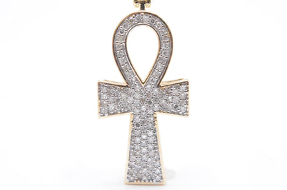 1.25" 0.32 cttw Ankh Pendant 10K Yellow Gold Other