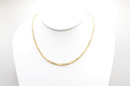 18" Solid Hermes Necklace 14K Yellow Gold Specialty Chains