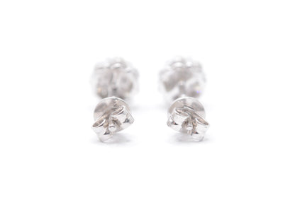 0.33 cttw Diamond Flower Stud Earring 10K White Gold Cluster Studs