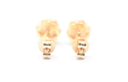 0.25 cttw Diamond Flower Stud Earrings 10K Yellow Gold Cluster Studs