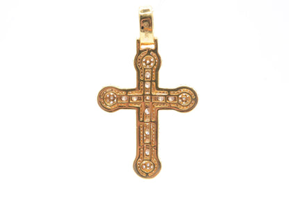 1.75" 1.85 cttw Diamond Cross 14K Yellow Gold Crosses