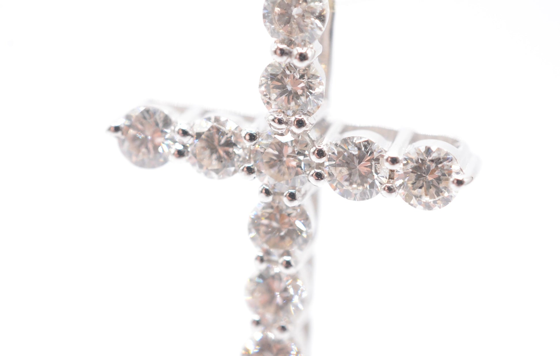 0.75" 0.90 cttw Diamond Cross 14K White Gold Crosses