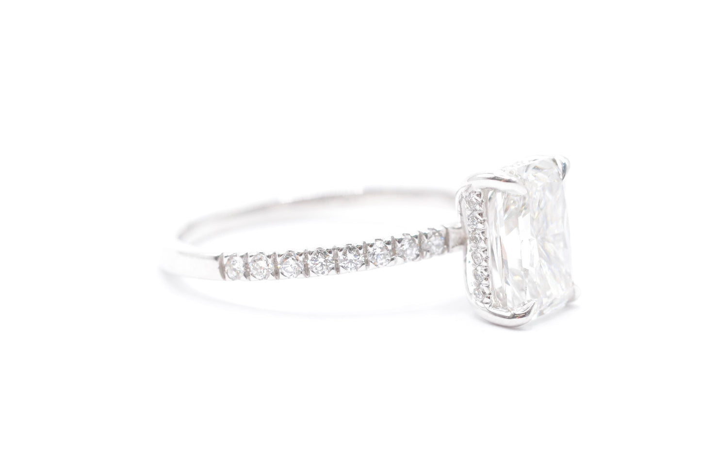 Made to Order-2ct Radiant Lab Grown Diamond Engagement Ring 14K White Gold Made to Order Lab Engagement Rings