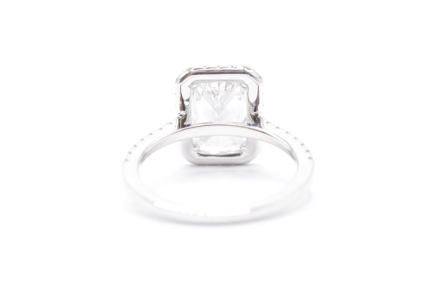 2.5ct Radiant Lab-Grown Diamond in 14K White Gold with Halo Setting Made to Order