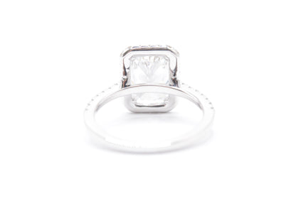 2.5ct Radiant Lab-Grown Diamond in 14K White Gold with Halo Setting Made to Order