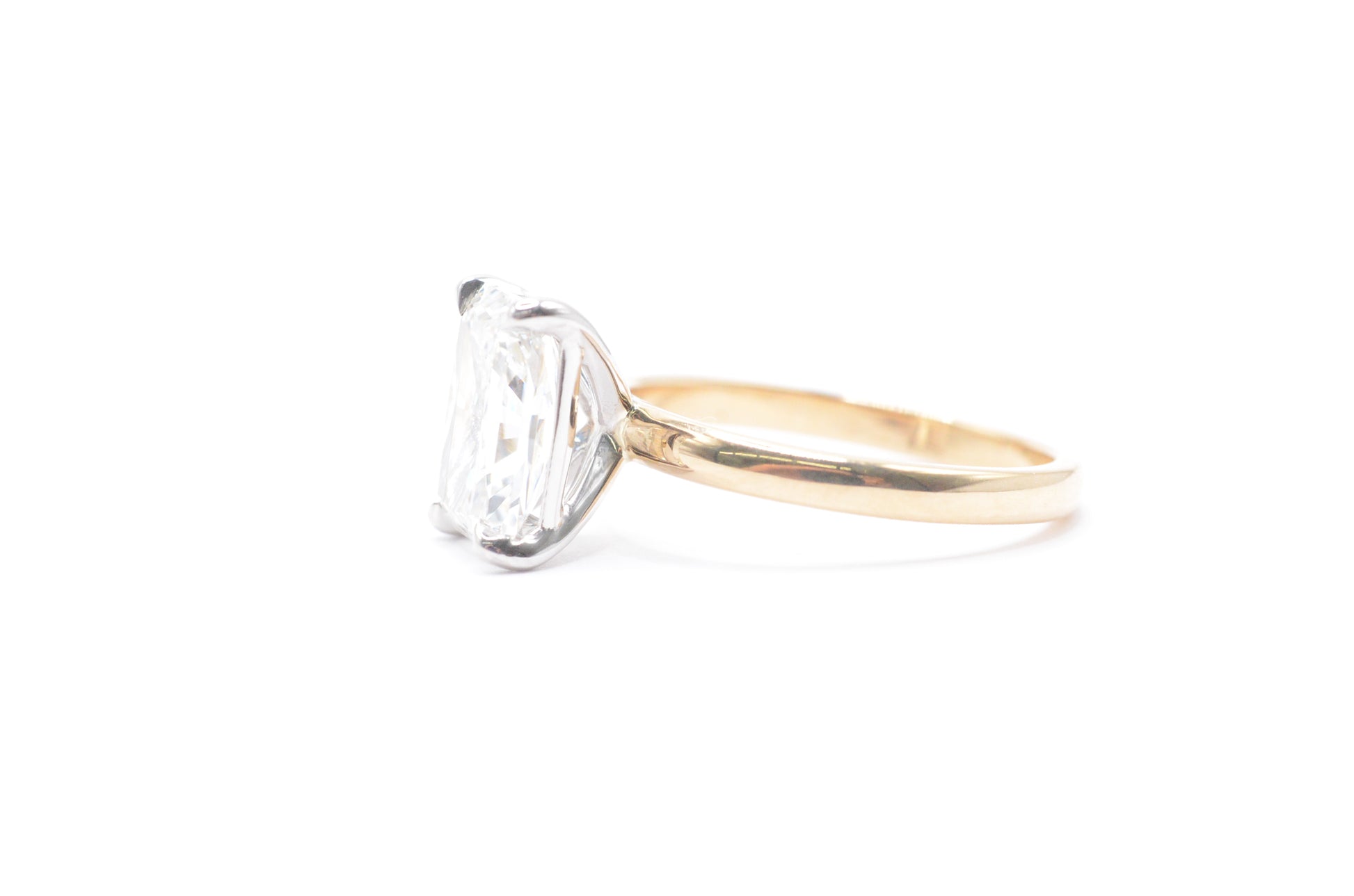 Made to Order-3ct Radiant Lab-Grown Diamond Engagement Ring 14K Yellow Gold Made to Order