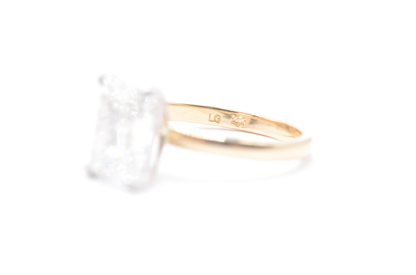 Made to Order-3ct Radiant Lab-Grown Diamond Engagement Ring 14K Yellow Gold Made to Order