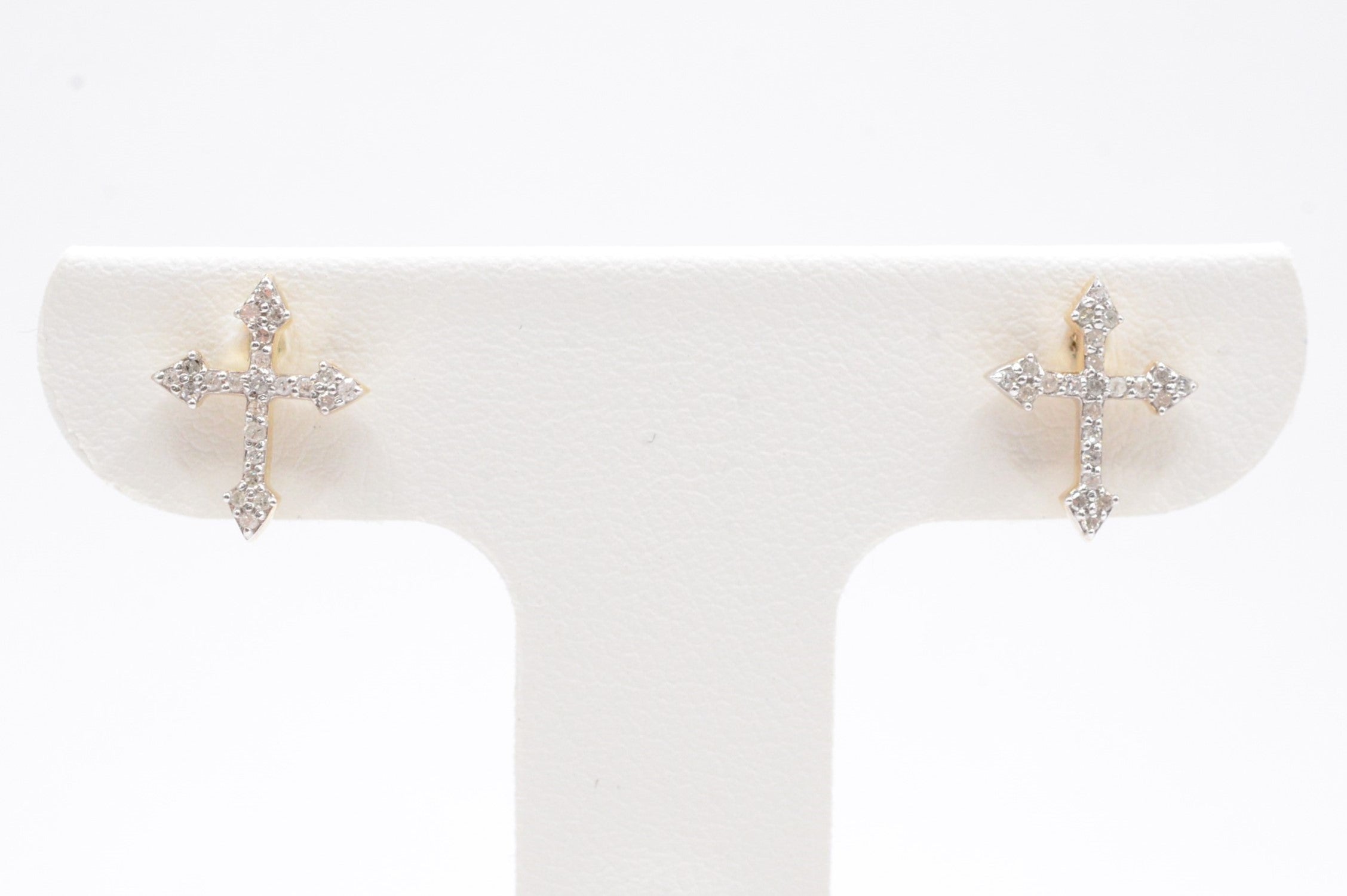 Kids Diamond Pave Cross Earrings – Baby Gold